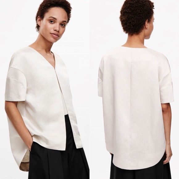 short sleeve linen blazer